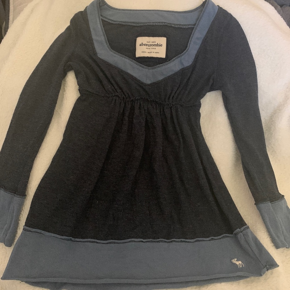 Abercrombie Croquet babydoll y2k blouse top